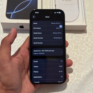 iPhone 16 Pro 256GB Space Gray con Apple Care+