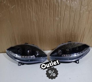 EV FAROS PARA SEAT LEON ALTEA TOLEDO 04-09 LUZ DIURNA LED FO