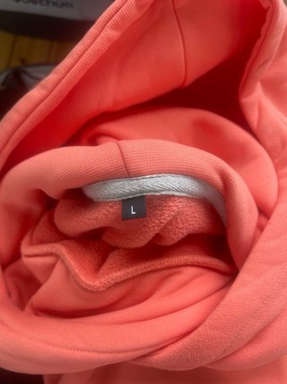 Sudadera con capucha naranja y gris