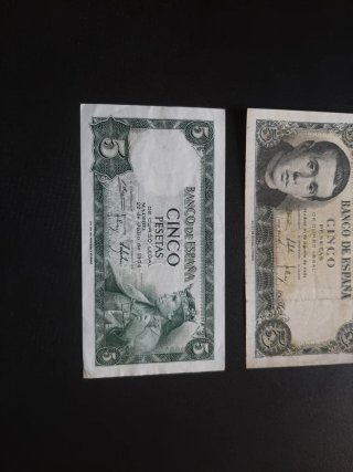BILLETES ESPAÑOLES DE 5 PESETAS