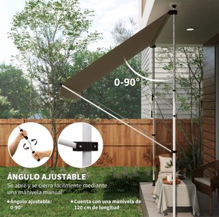 Toldo retráctil manual beige