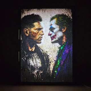 Lámpara LED Doble Imagen Punisher vs Joker