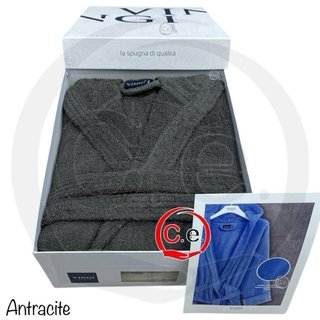 Accappatoio Vingi in spugna con cappuccio unisex