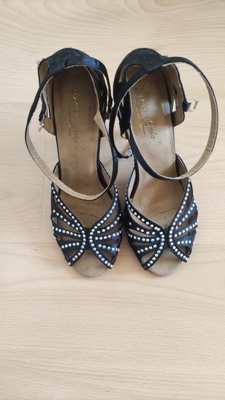 Zapatos de baile latino negros tacón alto talla 40