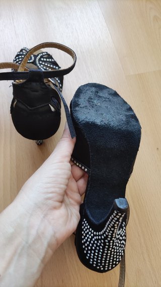 Zapatos de baile latino negros tacón alto talla 40