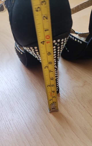 Zapatos de baile latino negros tacón alto talla 40
