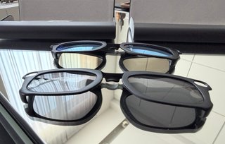 Ray-Ban clip-on gafas de sol negras/azules