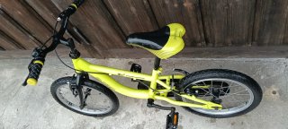 Bicicleta infantil B-PRO 16 amarillo flúor
