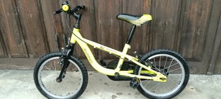 Bicicleta infantil B-PRO 16 amarillo flúor