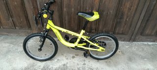 Bicicleta infantil B-PRO 16 amarillo flúor