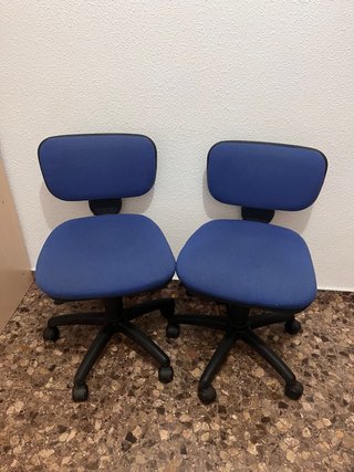 2 Sillas de Oficina Giratorias Ajustables