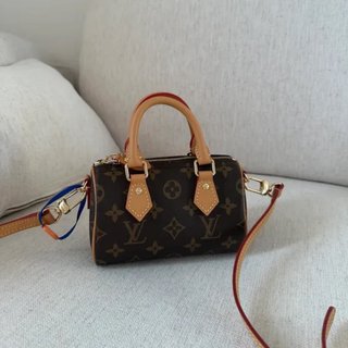 Bolso Nano Speedy Louis Vuitton Marrón y Rojo