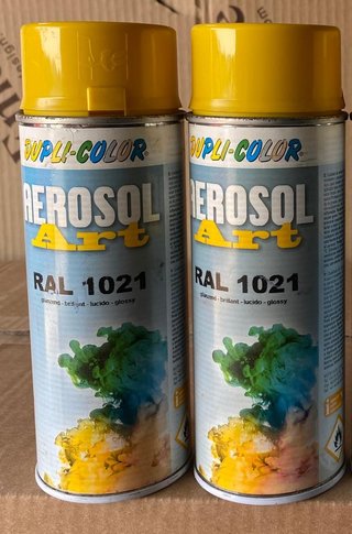 Spray Pintura RAL 1021 Amarillo Tráfico x2