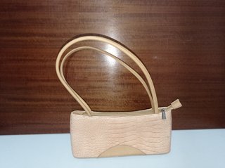 Bolso de mano beige