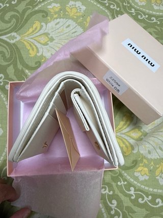 Portafoglio Miu Miu Bianco Imbottito