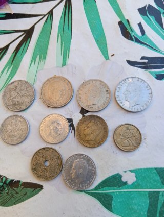 Lote de monedas antiguas españolas