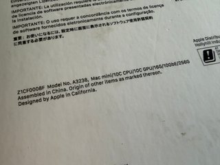 Mac mini 16/256GB M4