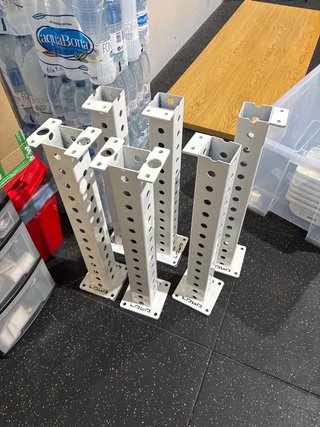 Patas de mesa metálicas grises (6 unidades)