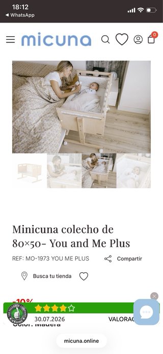 Minicuna colecho Micuna You & Me