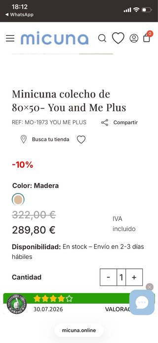 Minicuna colecho Micuna You & Me