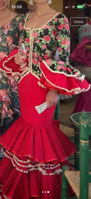 Traje de flamenca con volantes