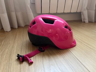Casco infantil Btwin rosa talla XS