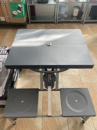 Mesa Camping Plegable Gris