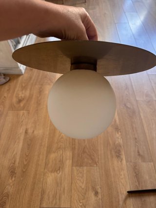 Lámpara de techo diseño esfera dorada
