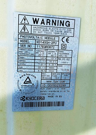Vendo 4 Placas Solares Eléctricas