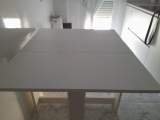 Mesa libro plegable blanca