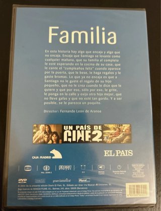 DVD Película Familia de Fernando León de Aranoa