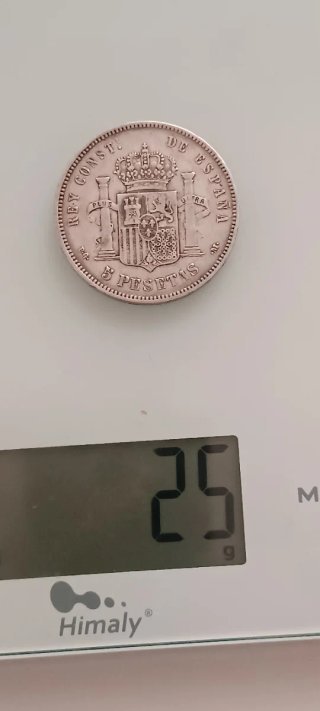 5 Pesetas Plata 1892 Alfonso XIII