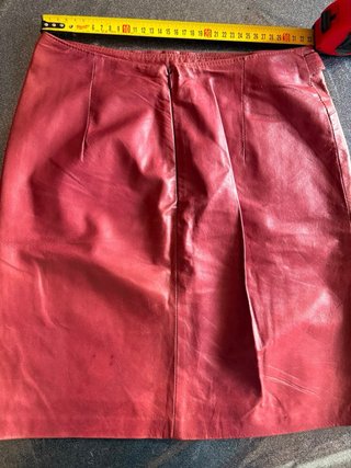 Gonna in vera pelle vintage colore  bordeaux