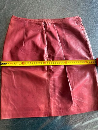 Gonna in vera pelle vintage colore  bordeaux