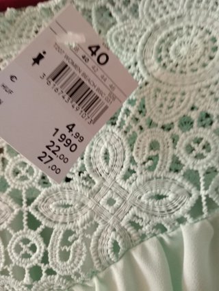 Blusa verde con encaje talla XL