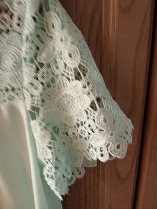 Blusa verde con encaje talla XL