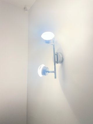 Aplique de pared 2 luces metal y cristal