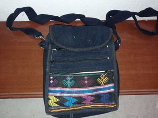 Bolso bandolera hippie azul multicolor