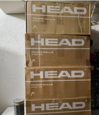 Cajón de 24 botes de pelotas de tenis HEAD