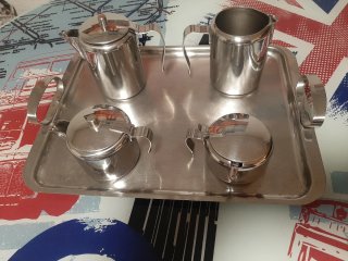 Juego de té/café metálico
