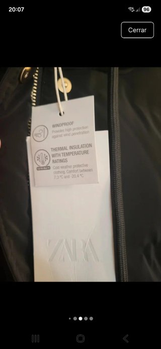 Anorak Zara Negro Mujer