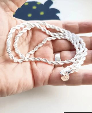Cadena de plata 50cm hombre