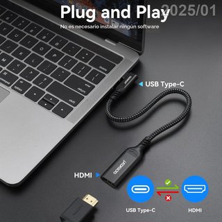 ACEYOON Adaptador USB-C a HDMI 4K Thunderbolt 3