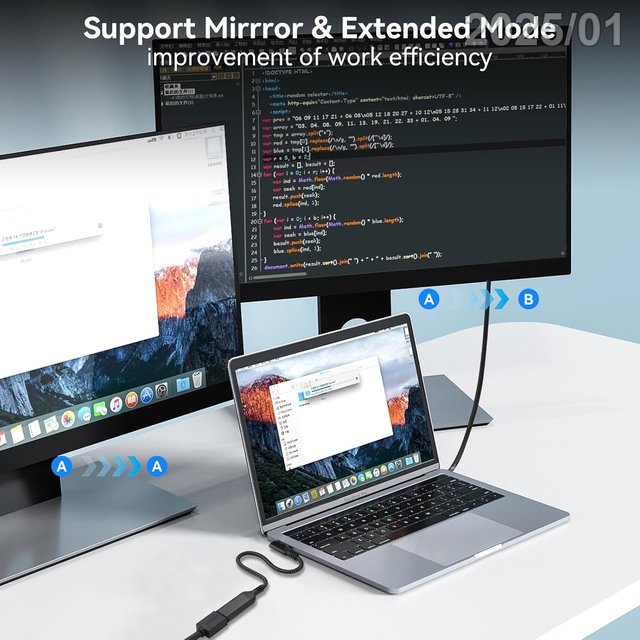 ACEYOON Adaptador USB-C a HDMI 4K Thunderbolt 3