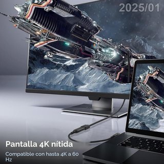 ACEYOON Adaptador USB-C a HDMI 4K Thunderbolt 3