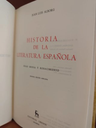 Historia literatura española vol. 1: Edad Media...