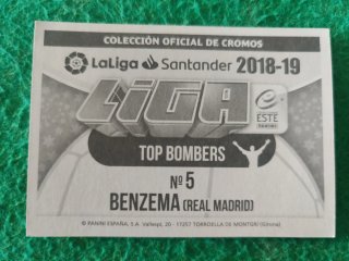 Cromo Benzema Top Bombers La Liga Real Madrid