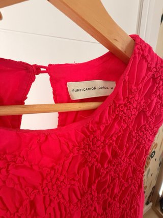 Vestido fucsia de Purificación Garcia