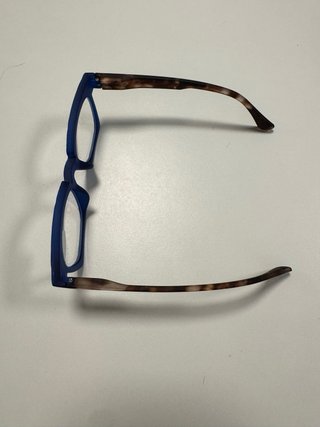 Montura de gafas con aumento +1.50 azul y carey