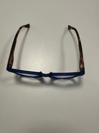Montura de gafas con aumento +1.50 azul y carey